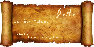 Juhász Abbás névjegykártya